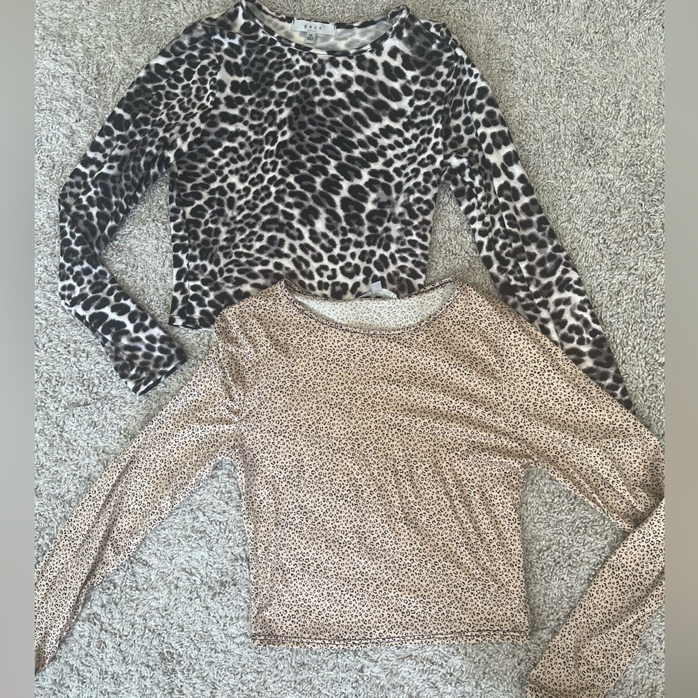 Longsleeve Cheetah Print Tops